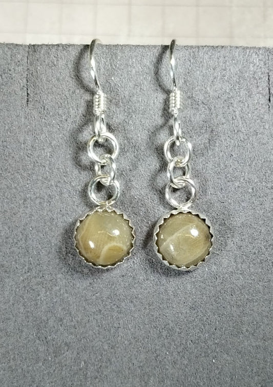 Petoskey Stones Earring, Solid Silver