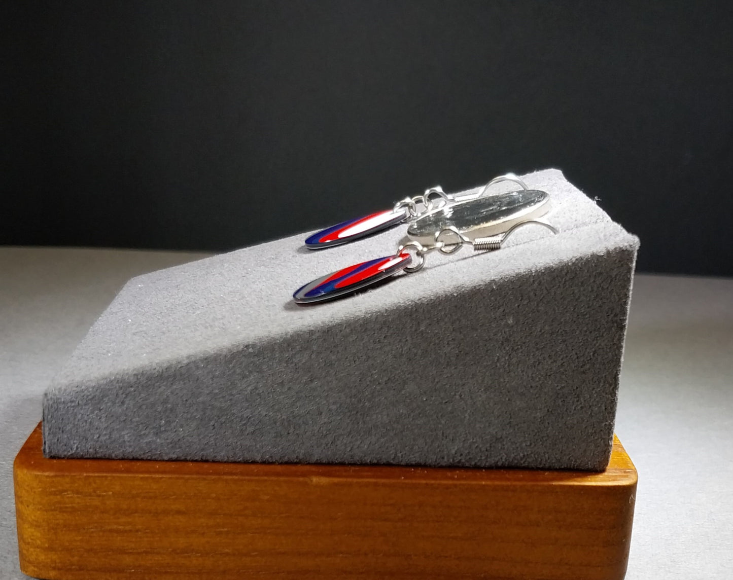 Fordite Earrings with Surgical Steel Ear Wires, W/O