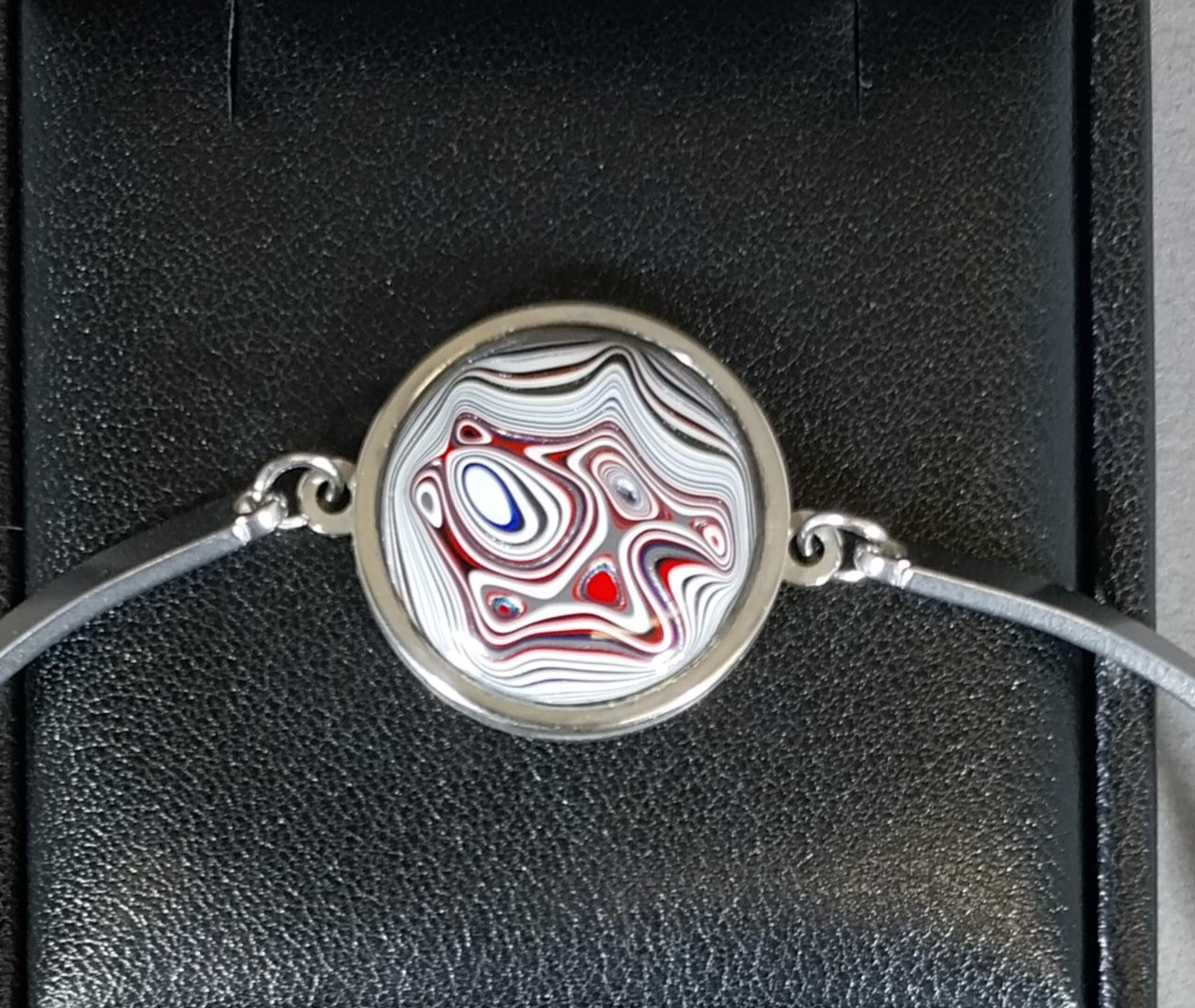 Fordite Bracelet Adjustable With Wild Patterns