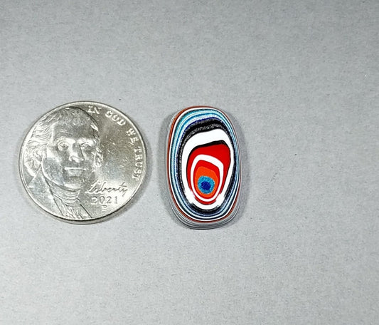 Fordite Cabochon, Domed Rectangle, EB20