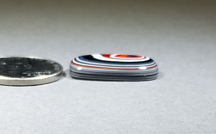 Fordite Cabochon, Domed Rectangle, EB20