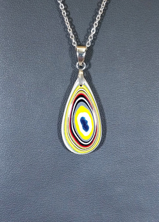 Bright Yellow Fordite Necklace