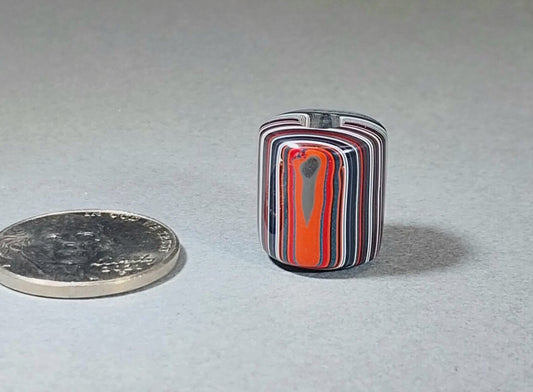 Fordite Bead, 16 x 14 mm, Fordite DIY Bead