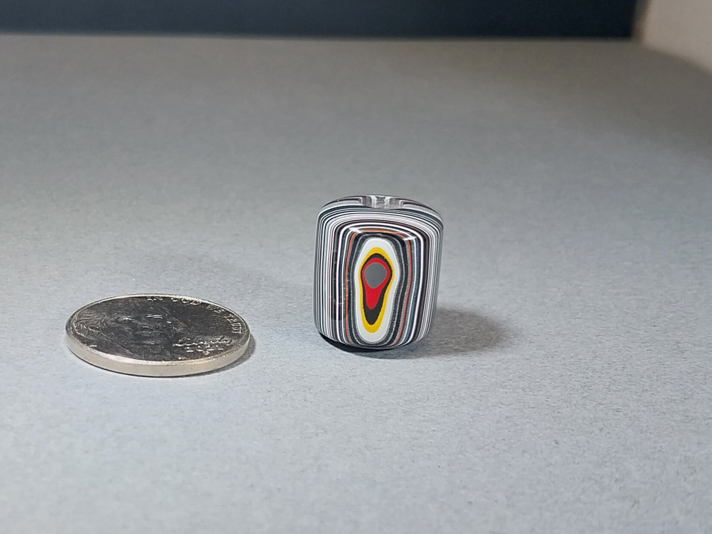 Fordite Bead, 16 x 14 mm, Fordite DIY Bead