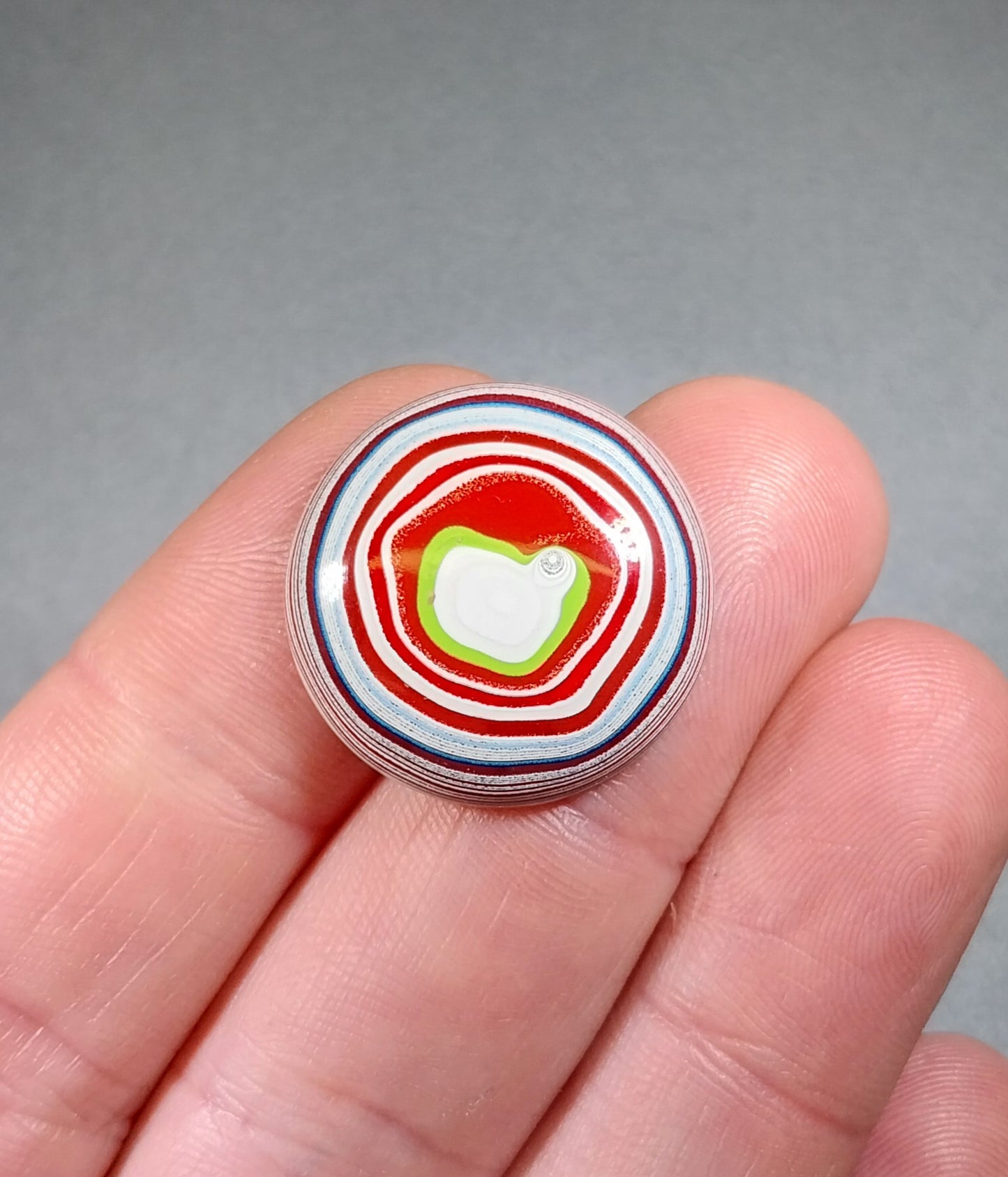 Large Round Fordite Cabochon with Low Dome