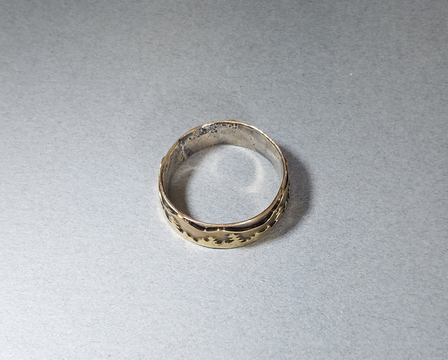 Mountain Landscape Brass Ring, W/O