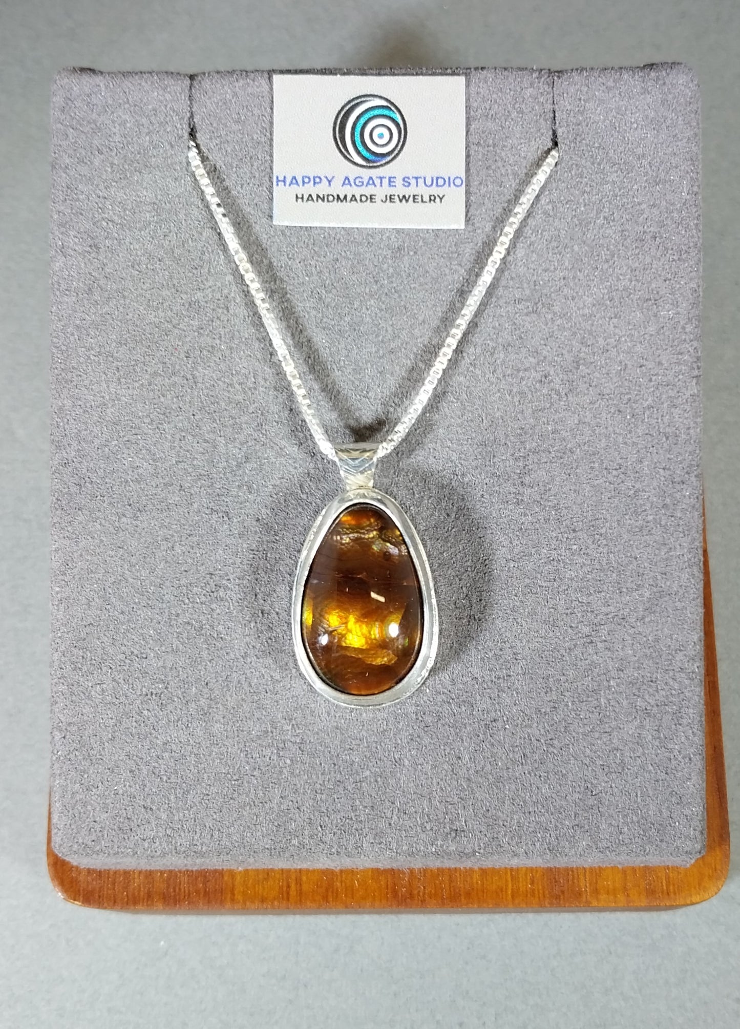 Arizona Fire Agate Necklace with Amazing Color