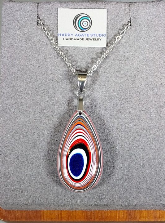 Fordite Necklace, Lots of Unique Colors