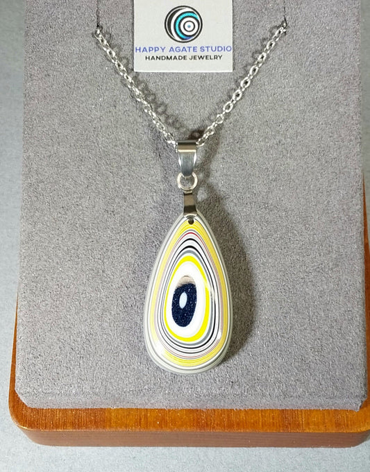 Bright Yellow Fordite Necklace