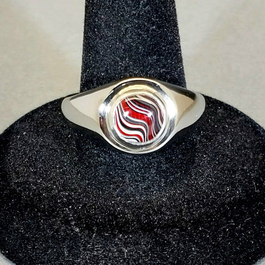 Fordite Ring Size 11, Fordite Ring, Men's Fordite Ring, Women's fordite Ring, Colorful Ring, Eco Friendly Jewelry