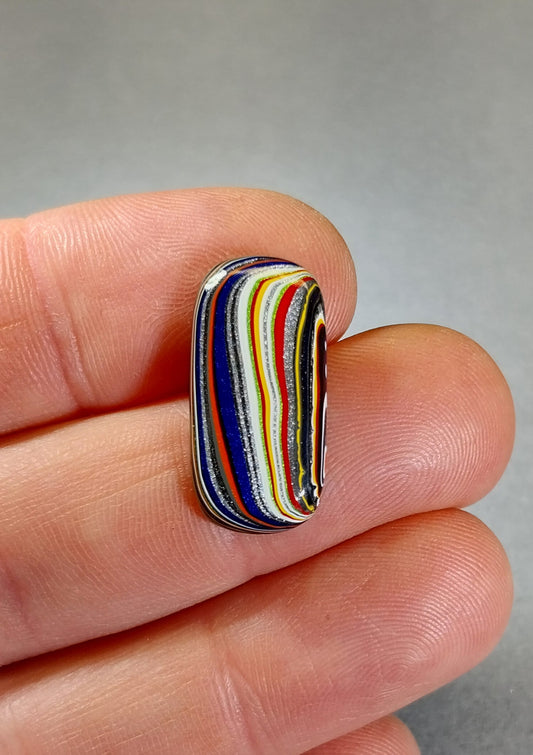 Fordite Cabochon, Rectangle with Rounded Corners, EB111