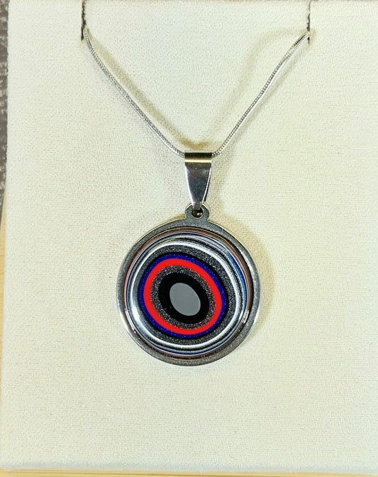 Fordite Necklace, Toledo Ohio Fordite, USA Handmade, EB44