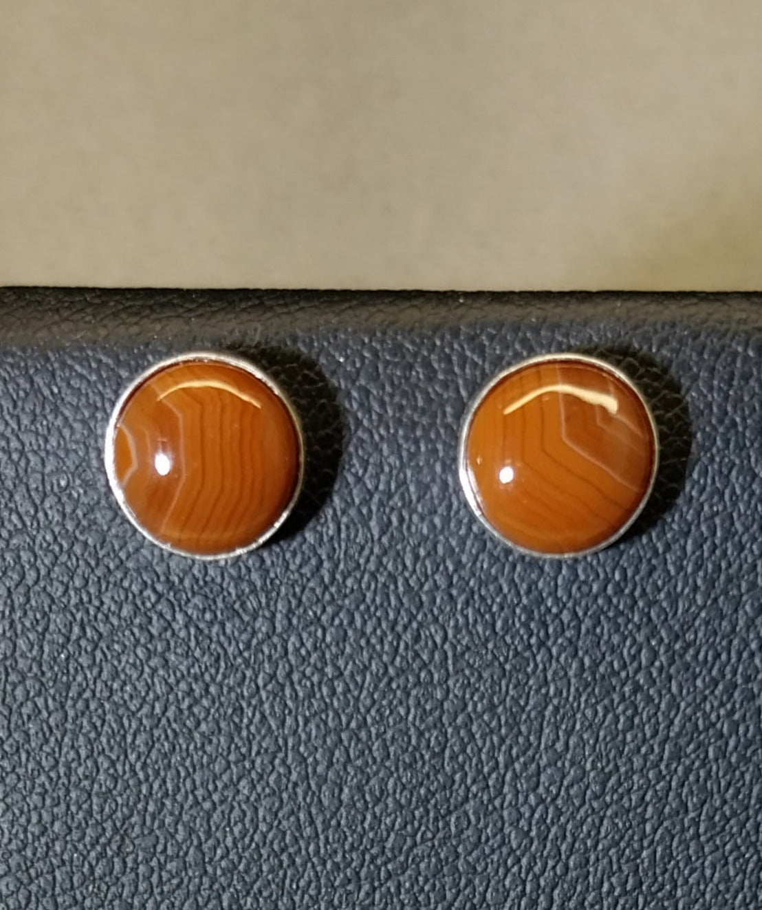 Lake Superior Agate Earrings in Sterling Silver