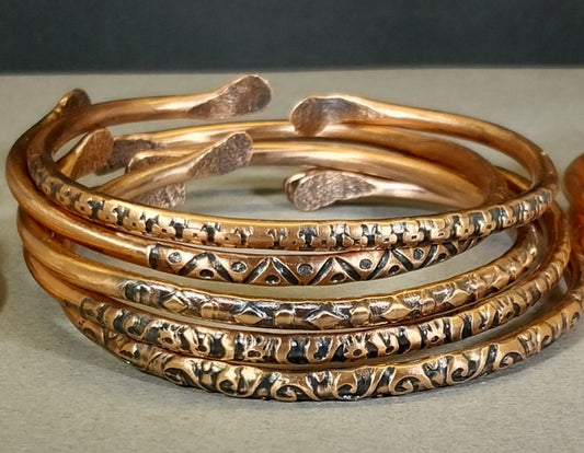 Copper Bracelet, Antiqued, Choose Your Pattern, 3+ mm, Pure Copper, Copper Cuff, W/O (Copy) (Copy)