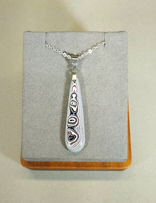 Michigan Fordite Necklace, Recycled EB34