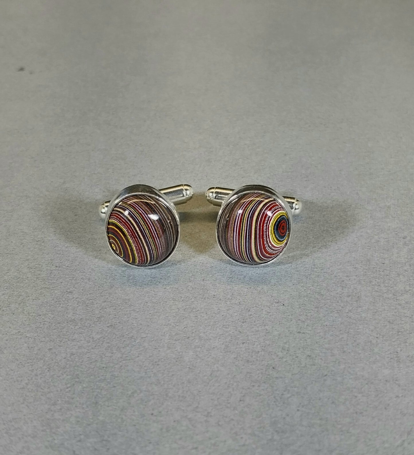Fordite (Corvettite) CuffLink, Fordite Cufflink