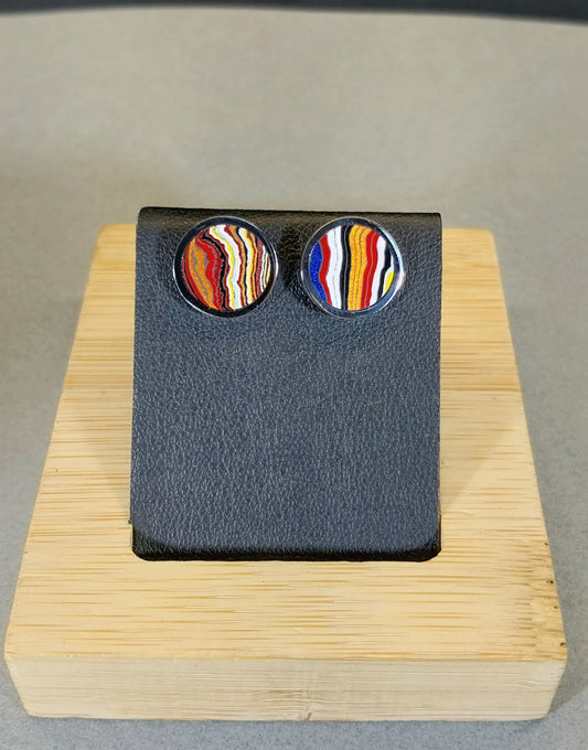 Fordite Earring set Vette Fordite from Bowling Green KY, W/O W