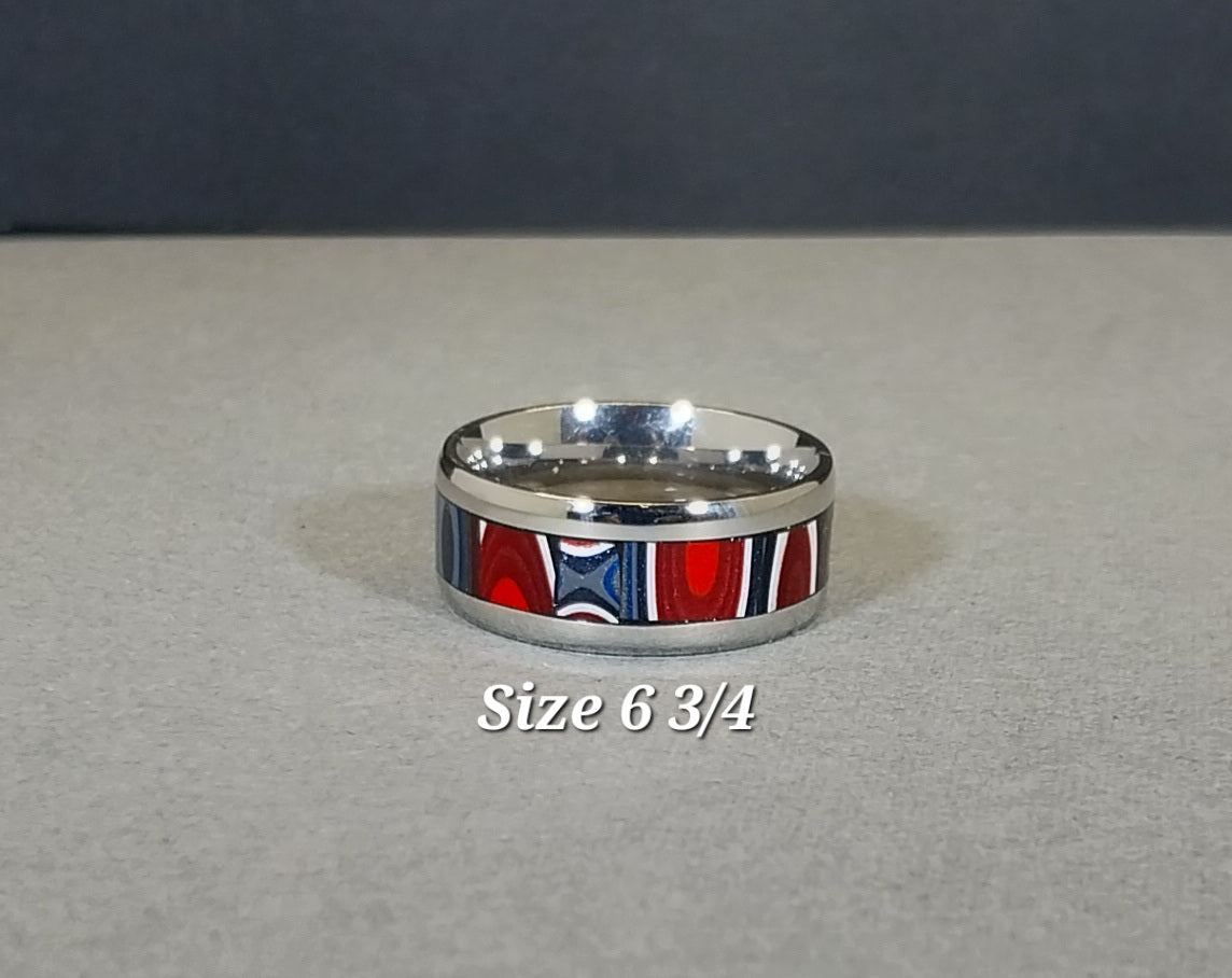 Fordite Rings, Pick Your Size, Size 6 3/4 Fordite Ring, Size 9 Fordite Ring