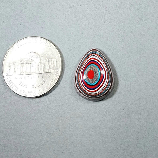 Fordite Cabochon in Teardrop for Jewelry Making