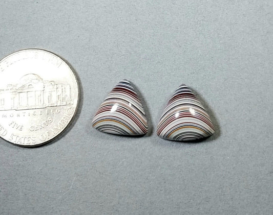 Fordite Cabochon, SMALL Triangles, Cabochon Set