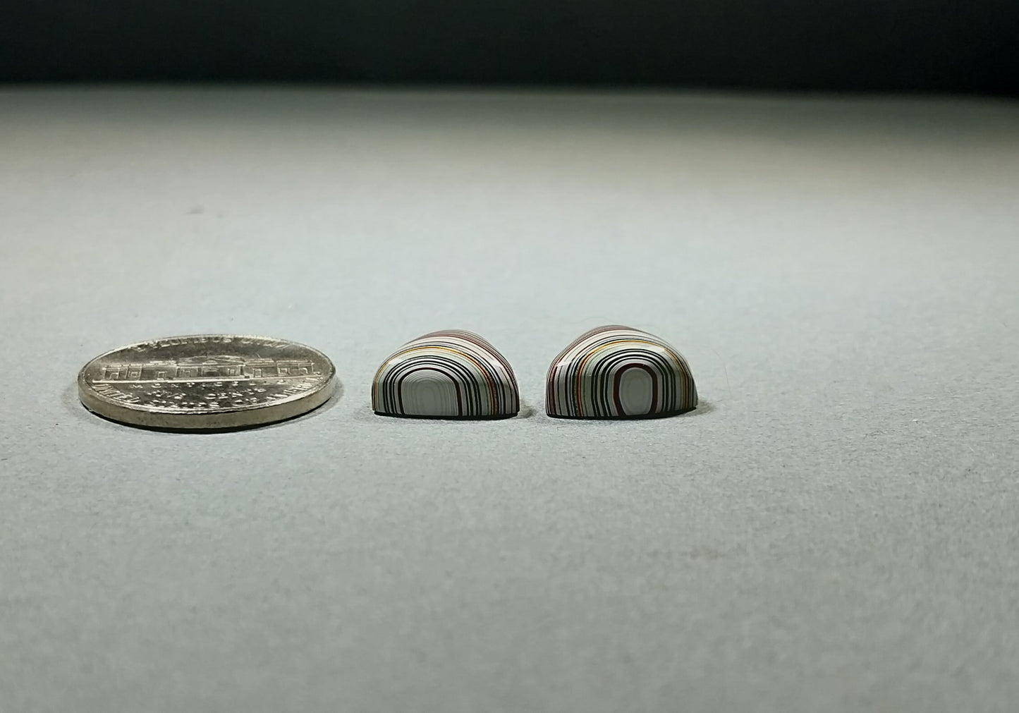 Fordite Cabochon, SMALL Triangles, Cabochon Set