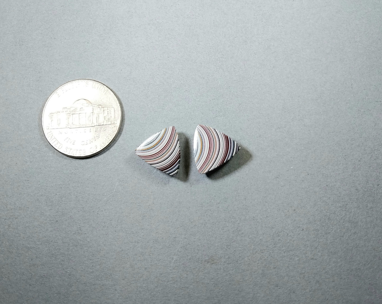 Fordite Cabochon, SMALL Triangles, Cabochon Set