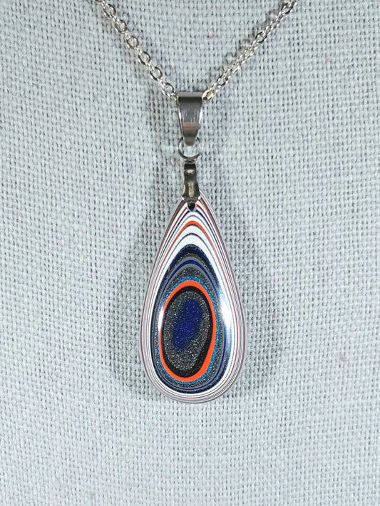 Fordite Necklace, Toledo Ohio Fordite, Fordite Jewelry, EB46