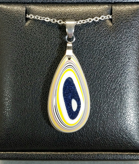 Bright Yellow Fordite Necklace