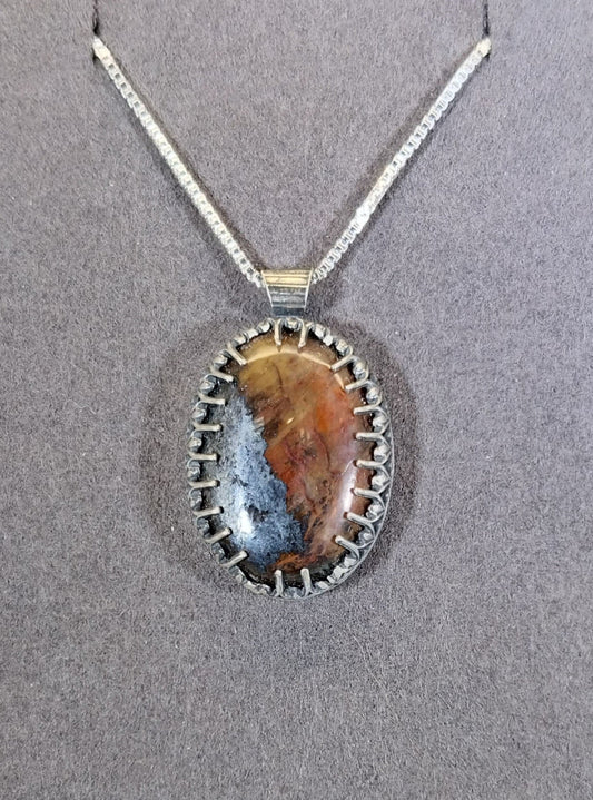 Binghamite Necklace, Minnesota Silkstone, Binghamite, Chatoyant Iron Ore, Rare Stone, Minnesota Gift