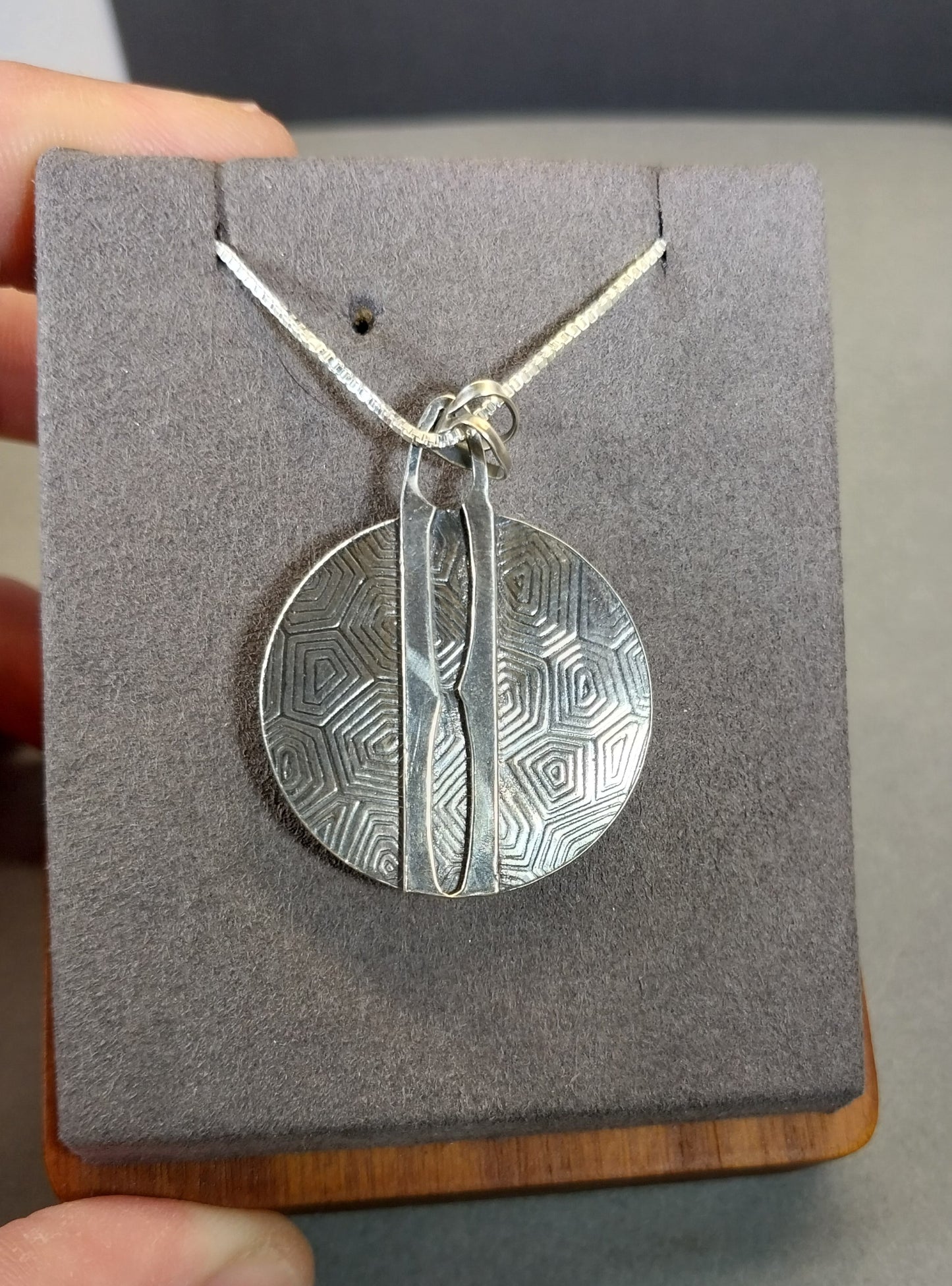 Lake Superior Agate Necklace, Sun Design, Artisan Silver Jewelry, Agate Hunter Gift,  Wisconsin Gift her, MN Gift for Her, Statement Pendant