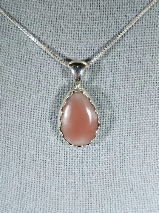 Datolite Silver Necklace, Michigan Datolite, Rare Color, Datolite Pendant