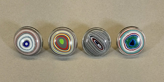 Fordite Hat Pin or Fordite Tie Tack or Lapel Pin Motor Agate Jewelry