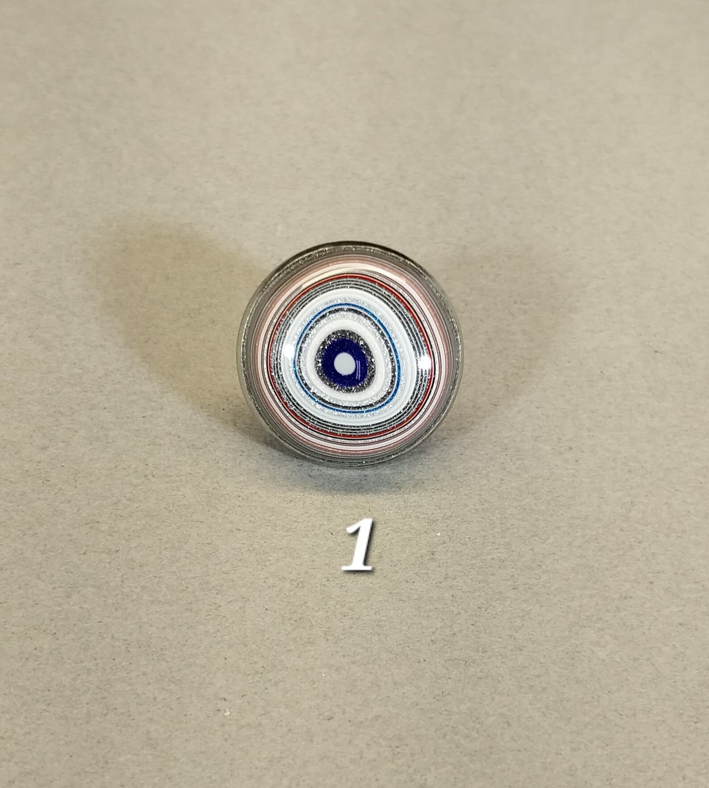 Fordite Hat Pin or Fordite Tie Tack or Lapel Pin Motor Agate Jewelry