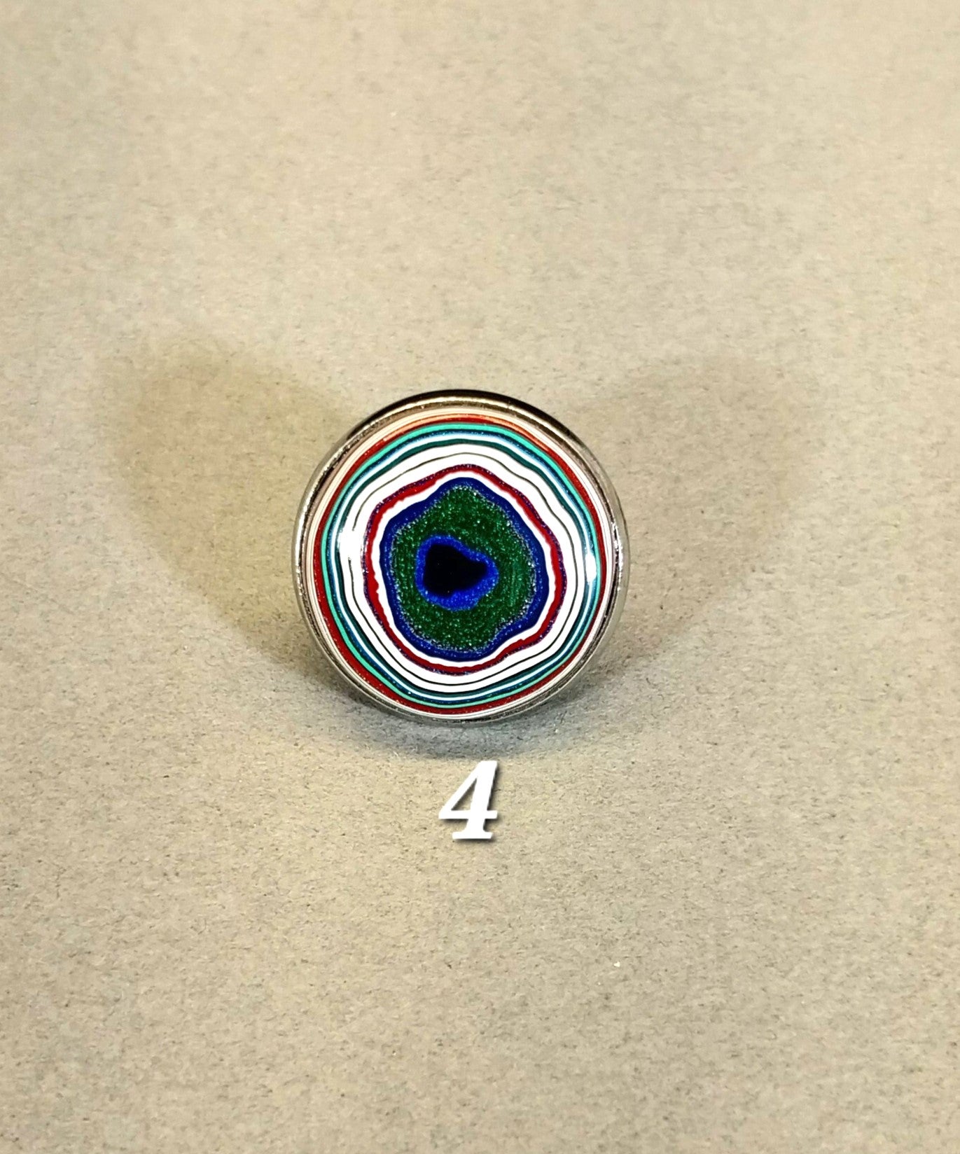 Fordite Hat Pin or Fordite Tie Tack or Lapel Pin Motor Agate Jewelry