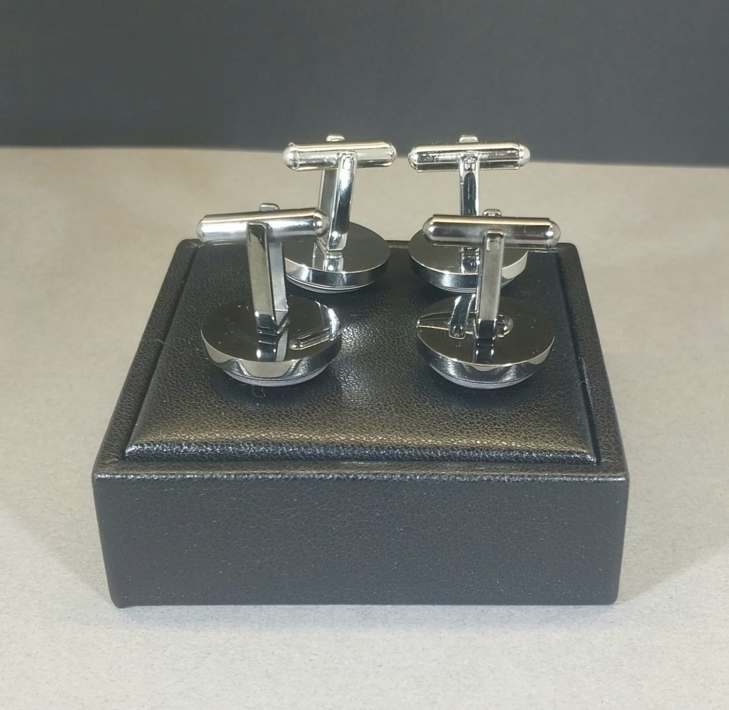 Fordite Cuff Link Stainless Steel Settings