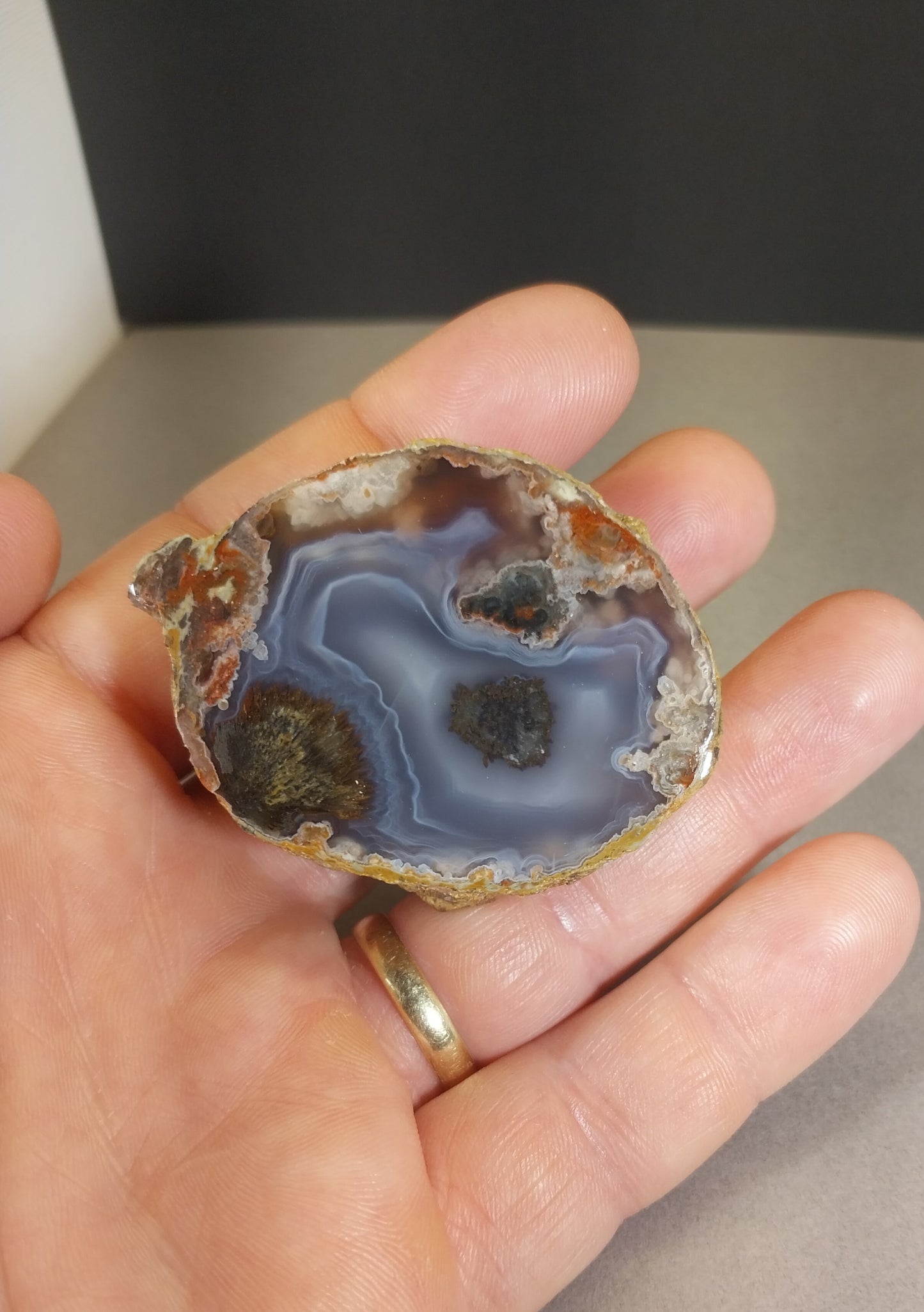 Red Hot Berrando Agate from Mexico Face Polished, W/O