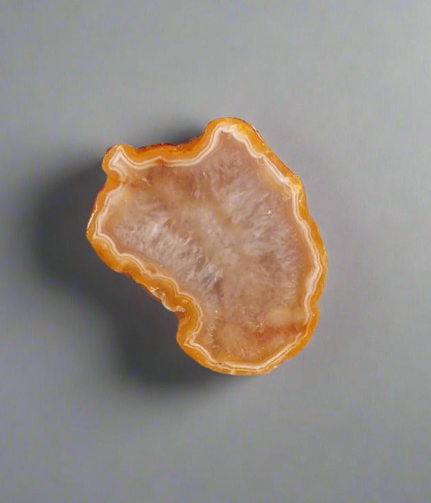 Lake Superior Agate, Face Polished Orange Dendritic Quartz Laker, W/O