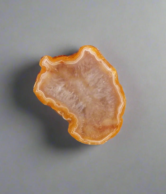 Lake Superior Agate, Face Polished Orange Dendritic Quartz Laker, W/O