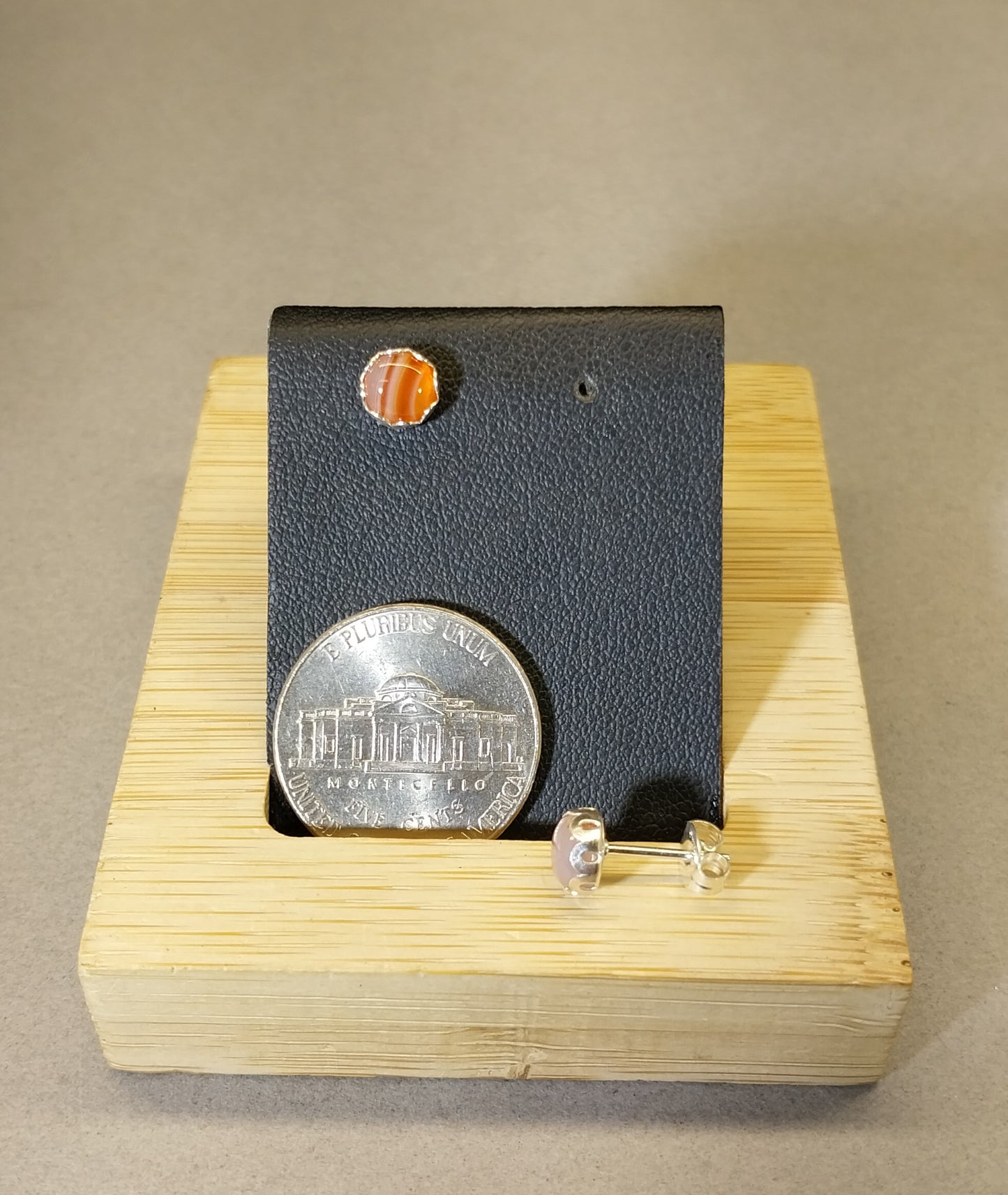 Lake Superior Agate Sterling Earring, TINY Minnesota Agate Earrings