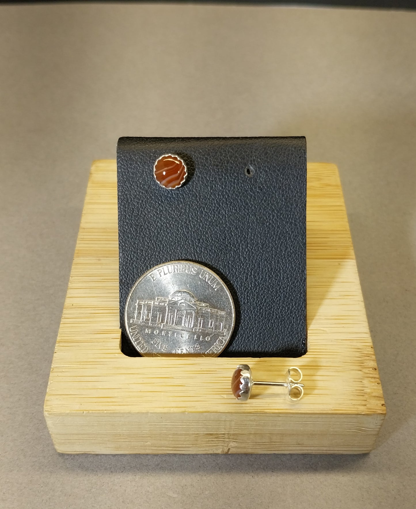 Lake Superior Agate Earrings, Solid Sterling Silver