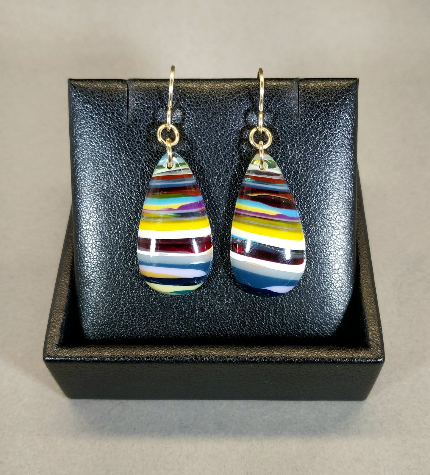 Surfite Earring, Gold Filled Ear Wires, Recycled Surf Board Resin