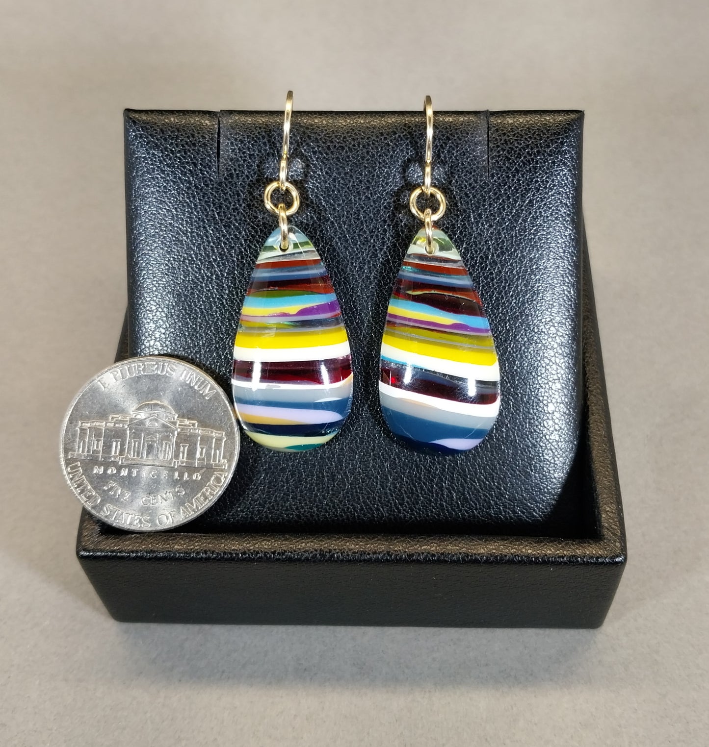 Surfite Earring, Gold Filled Ear Wires, Recycled Surf Board Resin