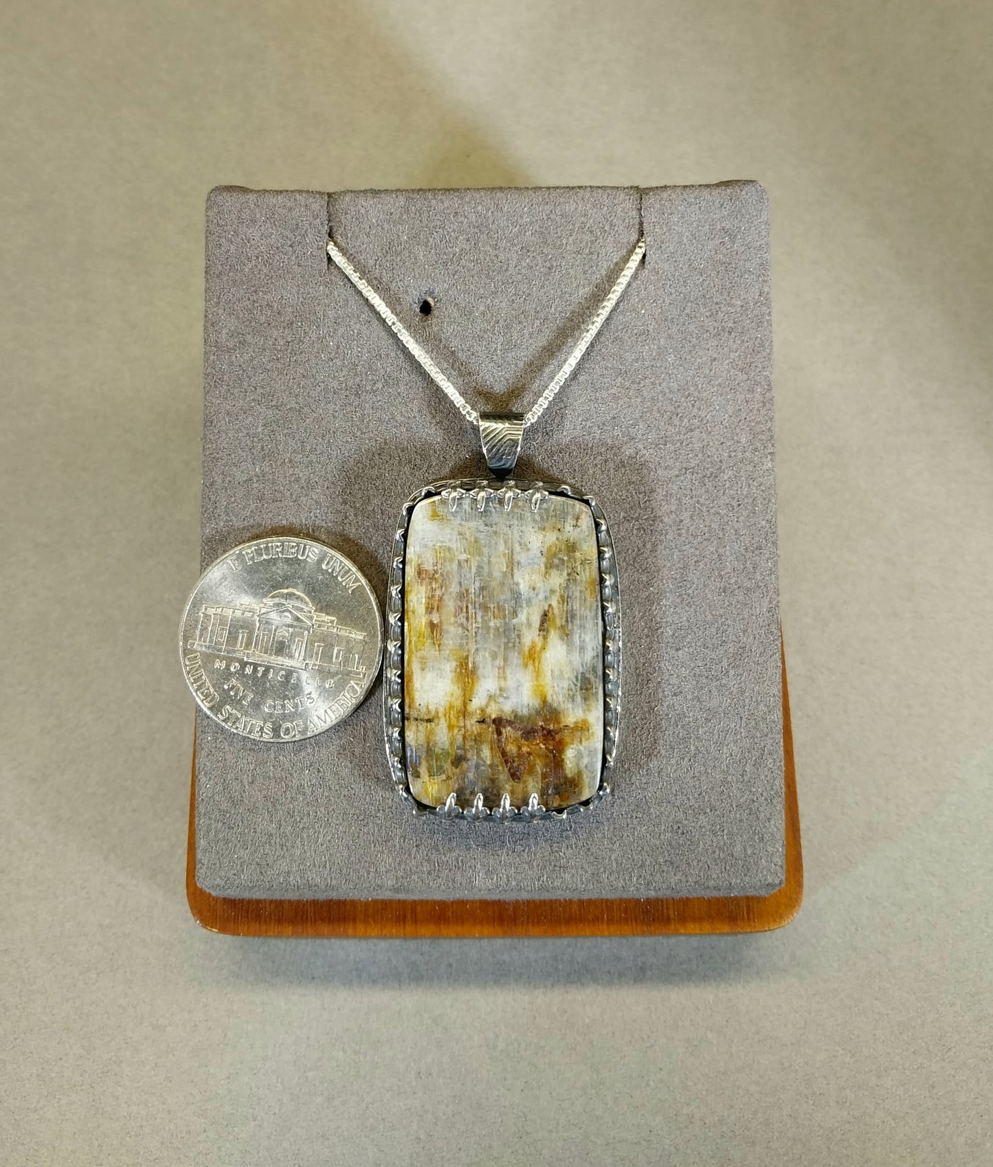 Wisconsin Moonstone Necklace in Solid Sterling Silver