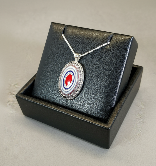 St. Paul MN Fordite Silver Necklace