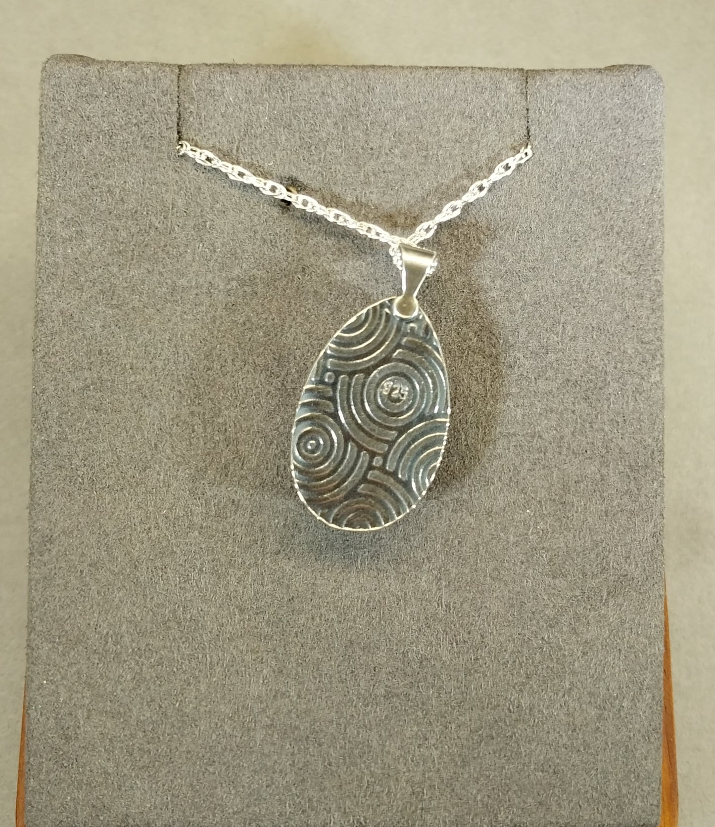 High Quality Fordite Necklace in Sterling Silver