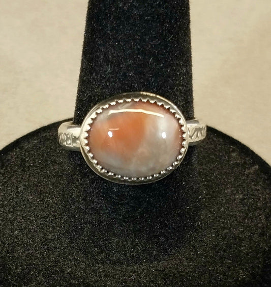 UP Michigan Prehnite Ring Size 7 in Solid Silver
