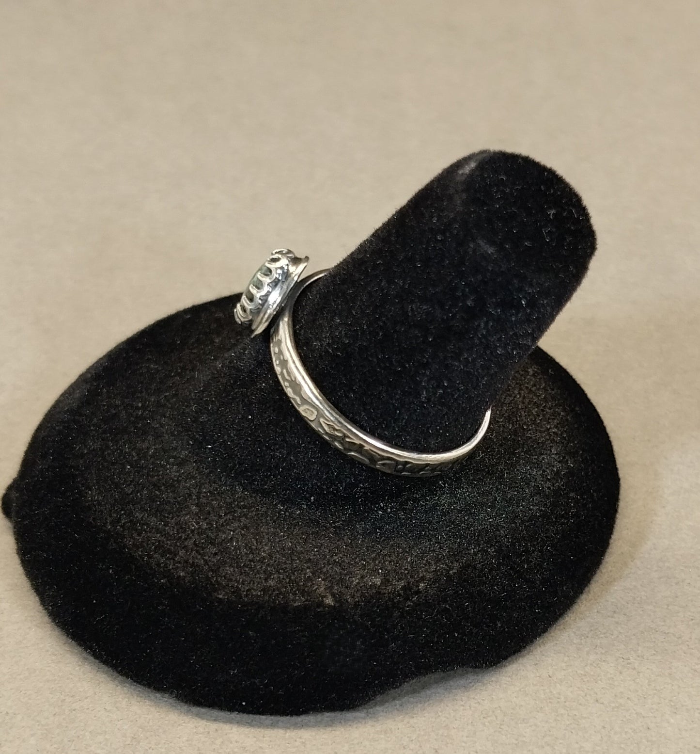 Michigan Greenstone Ring Size 8 in Solid Sterling Silver