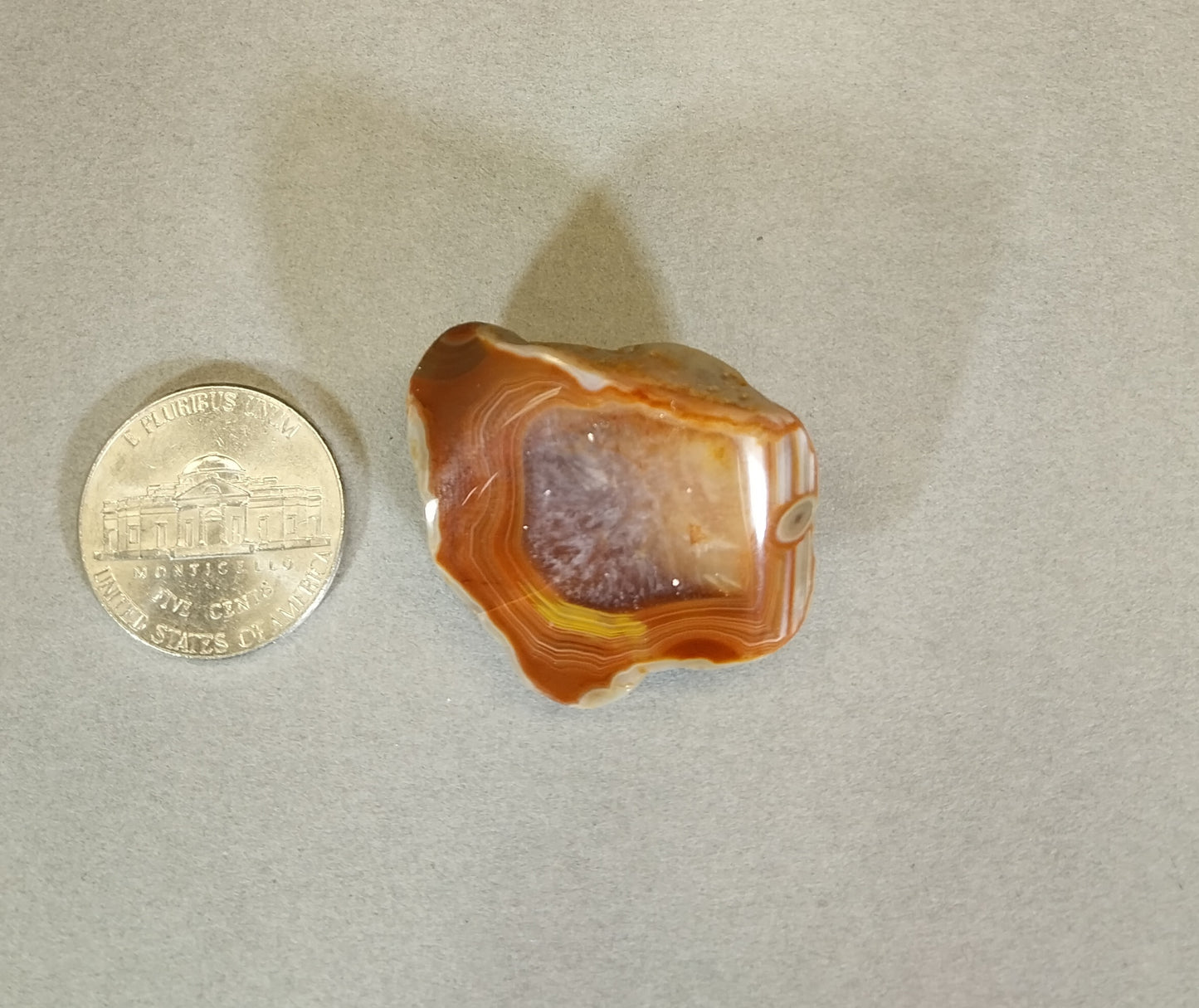 Lake Superior Agate, Face Polished Bander from Minnesota, W/O