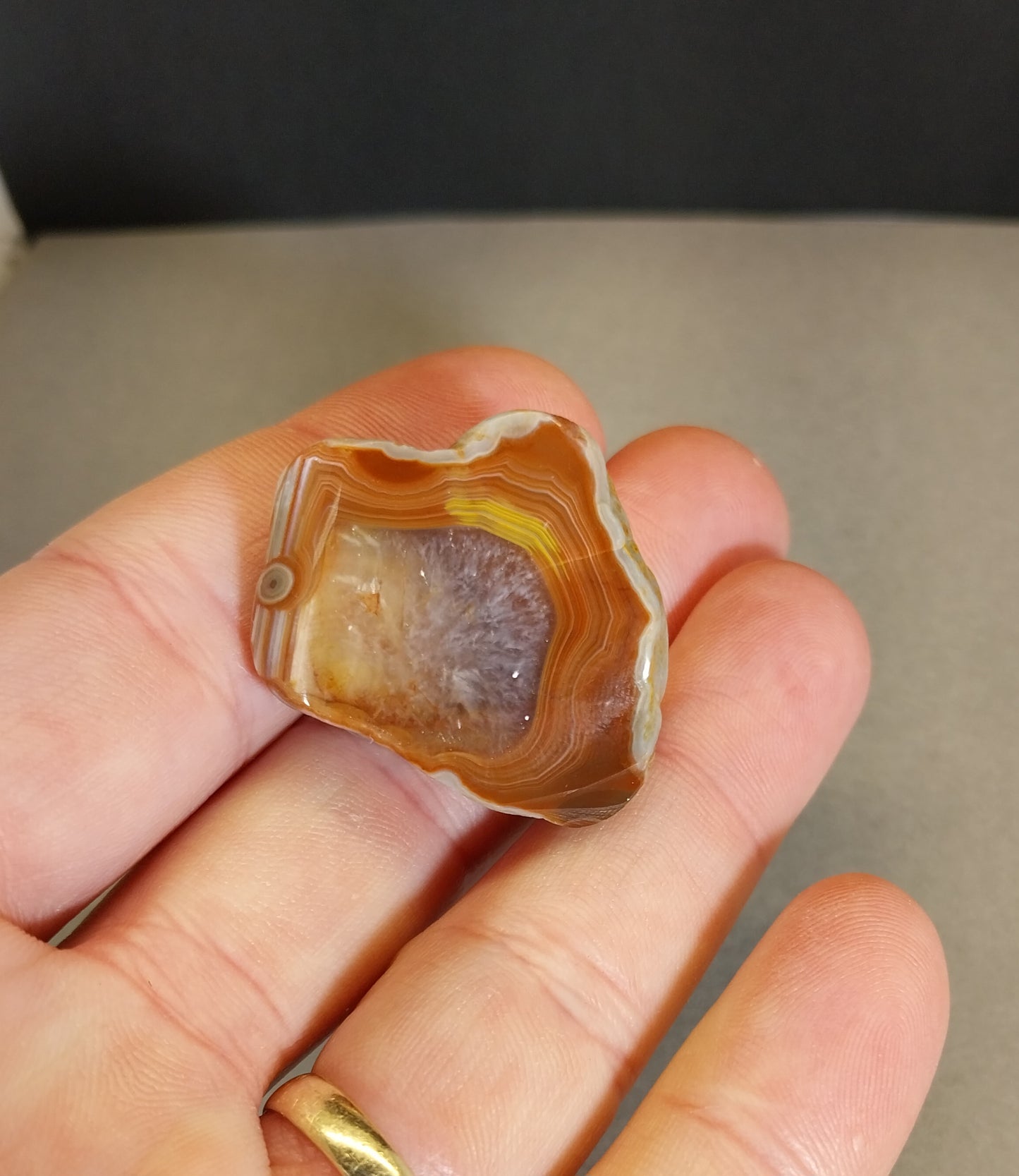 Lake Superior Agate, Face Polished Bander from Minnesota, W/O