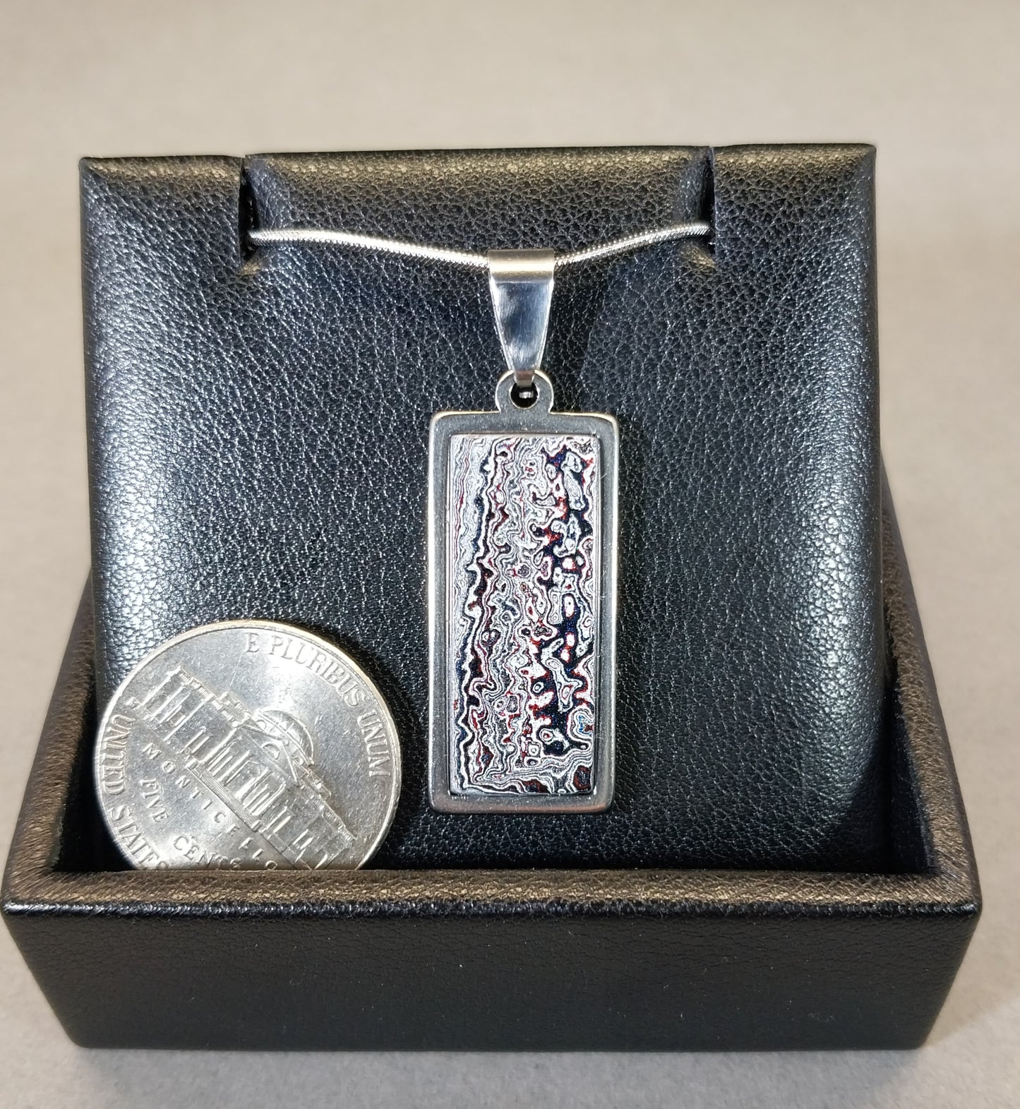 Fordite Necklace, Detroit Agate, USA Veteran Handmade EB43